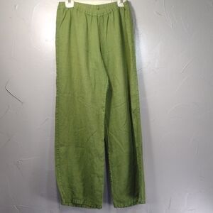 California Threads Green Linen Wide Leg Pants XL